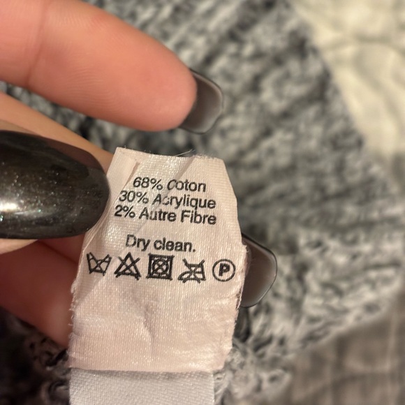 Madewell Heathered Gray Cotton Blend 3/4 Sleeve Crew Neck Sweater - Picture 9 of 10